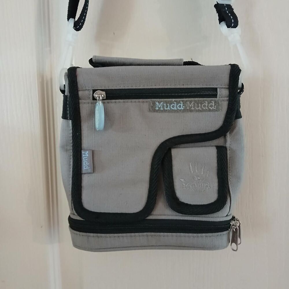 Vintage Y2K Mudd Utility Messenger Crossbody Bag Streetwear Gorpcore Grunge Alt